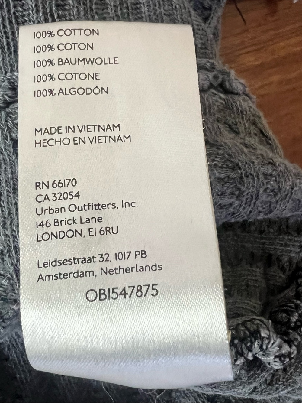 Free People We The Free Waffle Knit Cropped Thermal Top Gray Exposed Seam Small - Picture 6 of 10